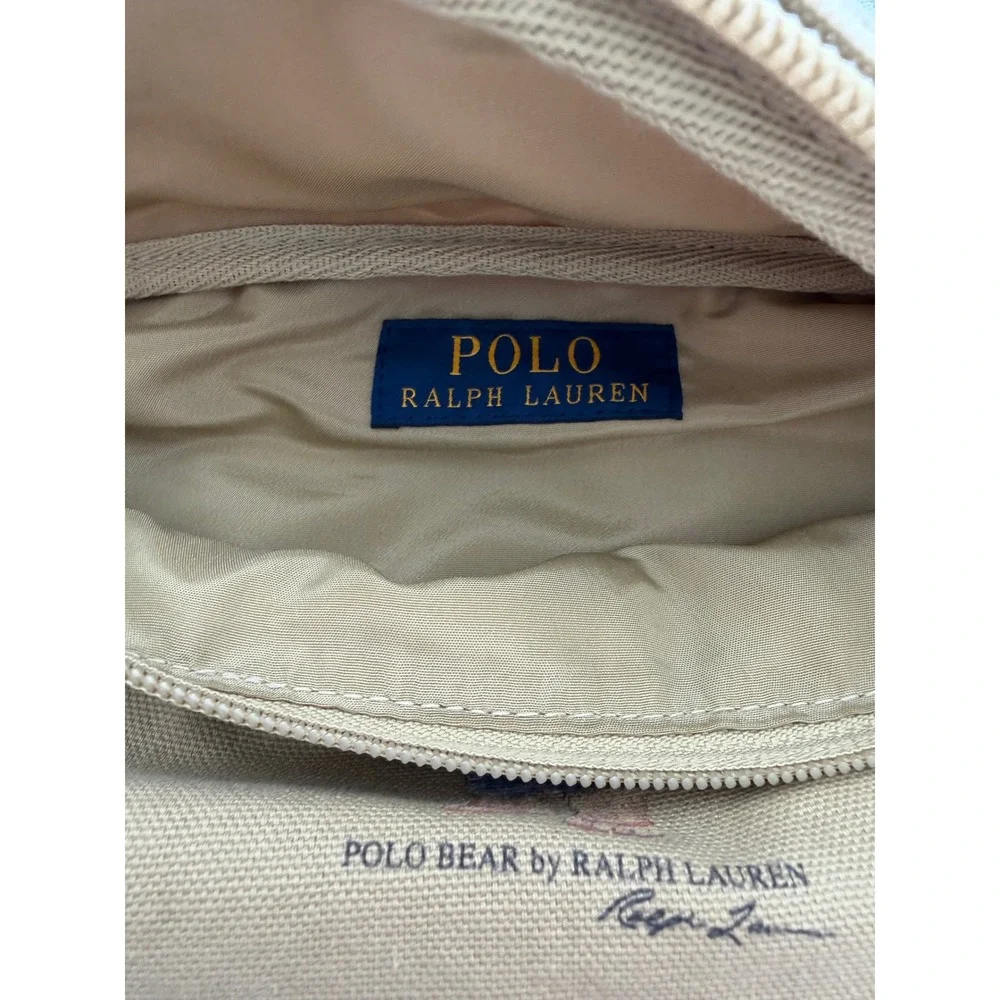 Polo Ralph Lauren Polo Bear Canvas Belt Bag Khaki Waist Crossbody Fanny Pack